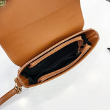 Embroidered Piano Keys PU Leather Handbag for Women