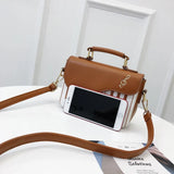 Embroidered Piano Keys PU Leather Handbag for Women