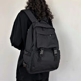 Lady Student Nylon Shoulder Schoolbag Backpack Bookbag