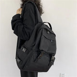 Lady Student Nylon Shoulder Schoolbag Backpack Bookbag