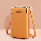 Lady's Mobile Phone Bag Solid Crossbody Small Purse Handbag Clutch