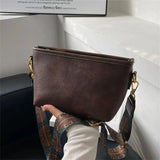 Leather Texture Handbags for Women Purses Retro Crossbody Shoulder Bag