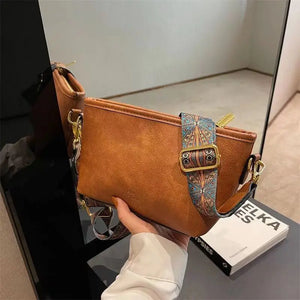 Leather Texture Handbags for Women Purses Retro Crossbody Shoulder Bag