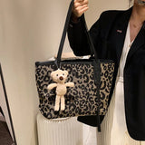 Leopard Tote Bag for Women High Capacity Handbags