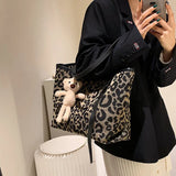 Leopard Tote Bag for Women High Capacity Handbags