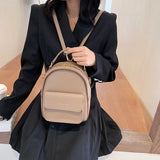 Letter Women's Backpack High Leather Ladies Anti Theft Backpack