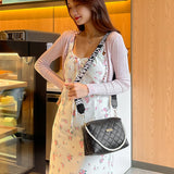 Lingge Embroider Women's Crossbody Bags