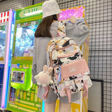 Colorful Schoolbag for Women College Students Teenage Girl Bag
