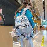 Colorful Schoolbag for Women College Students Teenage Girl Bag