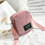 Corduroy Satchel Tote Purse Mini Shoulder Bag Phone Bags