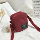 Corduroy Satchel Tote Purse Mini Shoulder Bag Phone Bags