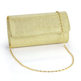 Glitter Dinner Purse Golden Wedding Clutch Chain Wallet Women Shoulder Crossbody