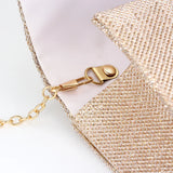 Glitter Dinner Purse Golden Wedding Clutch Chain Wallet Women Shoulder Crossbody