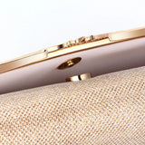 Glitter Dinner Purse Golden Wedding Clutch Chain Wallet Women Shoulder Crossbody