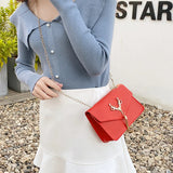 Women Crossbody Bag PU Leather Small Flap Messenger Bag for Ladies