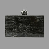 Vintage Marble Acrylic Messenger Bag Ink Painting Clutch Party Handbag