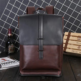 Men Backpack Men's Backpacks for Teenage High Travel PU Leather