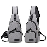 Men Shoulder Bag USB Charge Anti Theft Security Waterproof Travel Man Crossbody