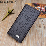Men Long Wallet Embossed Vertical Suit Bag Large Capacity Soft Wallet Clutch