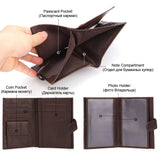 Men's Leather Passport Bag Multi-card Short Wallet
