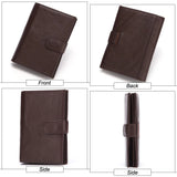 Men's Leather Passport Bag Multi-card Short Wallet