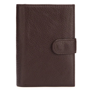 Men's Leather Passport Bag Multi-card Short Wallet