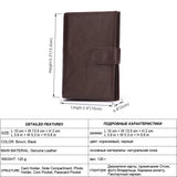 Men's Leather Passport Bag Multi-card Short Wallet