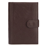 Men's Leather Passport Bag Multi-card Short Wallet