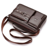Men's Shoulder Bag Portable PU Leather Handbag