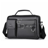 Men's Shoulder Bag Portable PU Leather Handbag