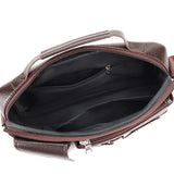 Men's Shoulder Bag Portable PU Leather Handbag