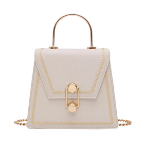Metal Handle Handbags Womens Crossbody Clutch Purse