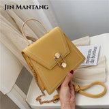 Metal Handle Handbags Womens Crossbody Clutch Purse