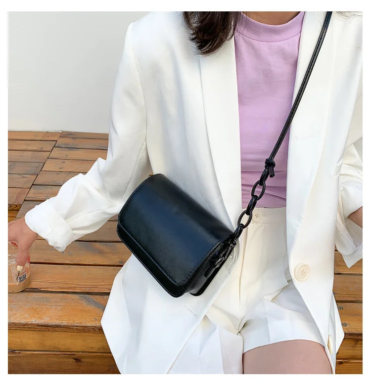 Mini Bag Women's Summer Solid Messenger Bag Female Holiday Party Chain Small Sho