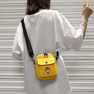 Mini Canvas Shoulder Bag Small Messenger Bag for Keys Phone