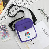 Mini Canvas Shoulder Bag Small Messenger Bag for Keys Phone