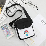 Mini Canvas Shoulder Bag Small Messenger Bag for Keys Phone