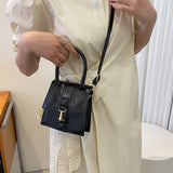 Mini Crossbody Bag PU Leather Top-Handle Ladies Shoulder Casual Messenger Handba