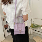 Mini Crossbody Bag PU Leather Top-Handle Ladies Shoulder Casual Messenger Handba