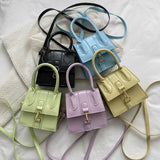 Mini Crossbody Bag PU Leather Top-Handle Ladies Shoulder Casual Messenger Handba