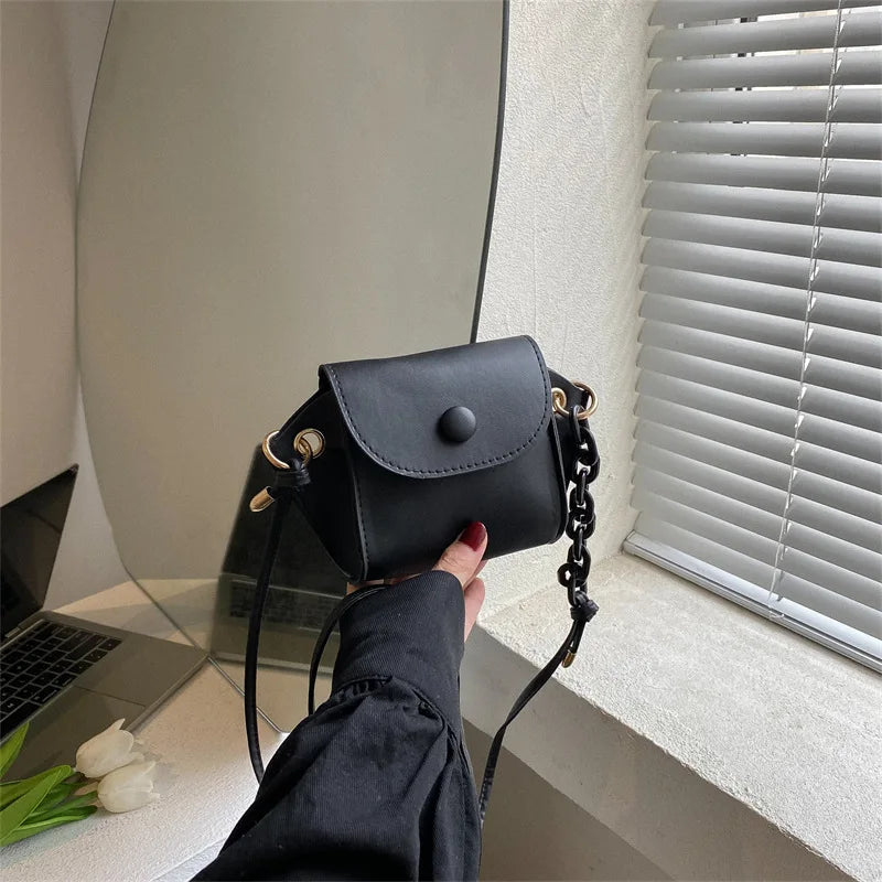 Mini Crossbody Shoulder Bag PU Leather Messenger Handbag