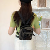 Mini Women Backpack Transparent PVC Girls School Bags Student Small Bookbags
