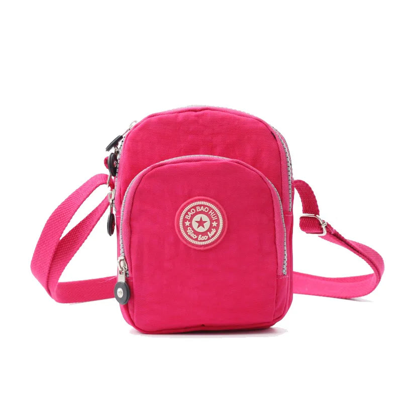 Women's Large Screen Canvas Phone Messenger Bag