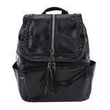 Mini Backpack Women Leather Shoulder Bag Solid Backpack