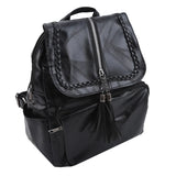 Mini Backpack Women Leather Shoulder Bag Solid Backpack