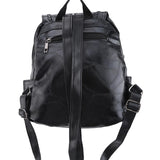 Mini Backpack Women Leather Shoulder Bag Solid Backpack