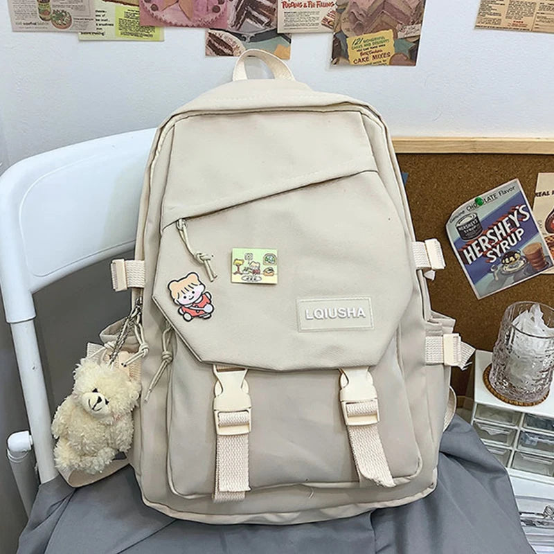 Multi-function Nylon Women Backpacks Female Waterproof Back Bag Portable Harajuk