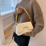 PU Female Niche Chain Belt Bag Portable Messenger Bag Large Capacity