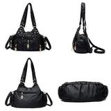 PU Leather Women Handbag Soft Large Capacity Messenger Tote Bag