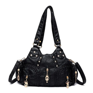 PU Leather Women Handbag Soft Large Capacity Messenger Tote Bag